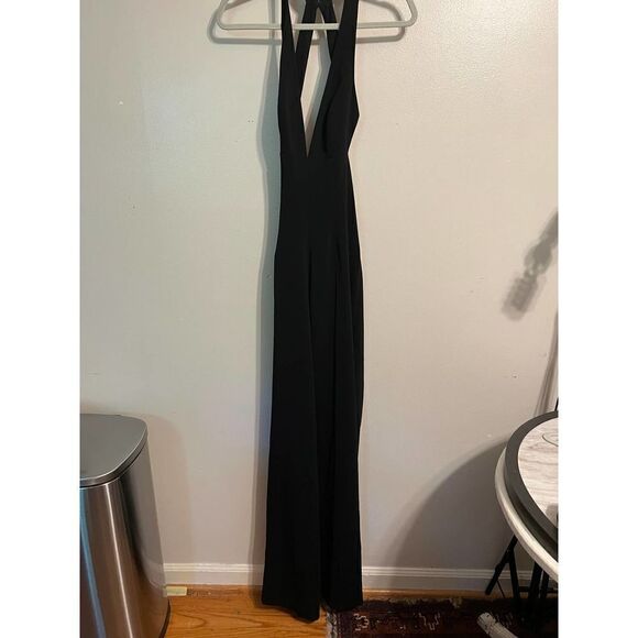 Jay Godfrey Rooney Deep V-Neck Sleeveless Cutout-Back Jumpsuit Sz. 0 - Picture 3 of 9